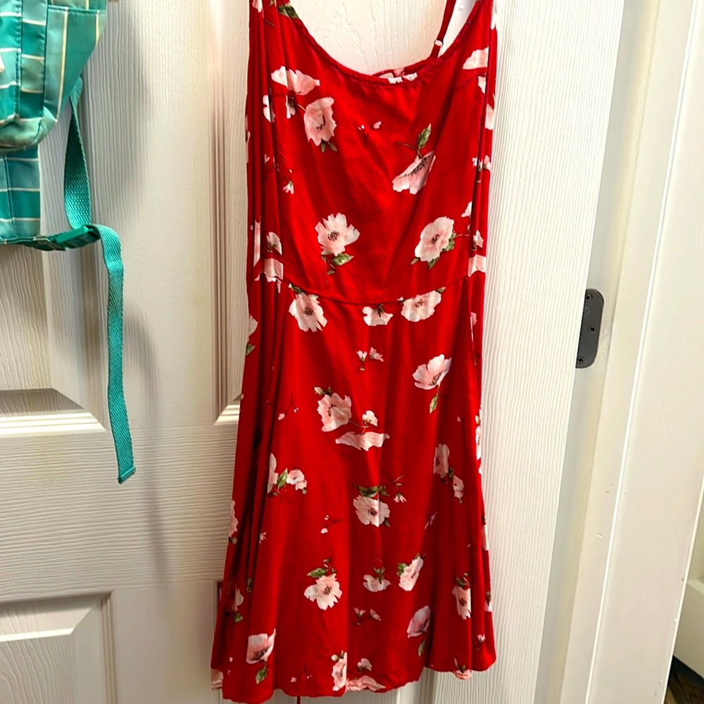 Red Floral Summer Dress